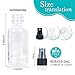YONKAN 2oz Glass Spray Bottle, Fine Mist Boston Glass Bottles with Black Fine Mist Sprayer Small Clear Bottles for Essential Oils, Bath, Beauty, Hair & Cleaning, Clear, Pack of 12