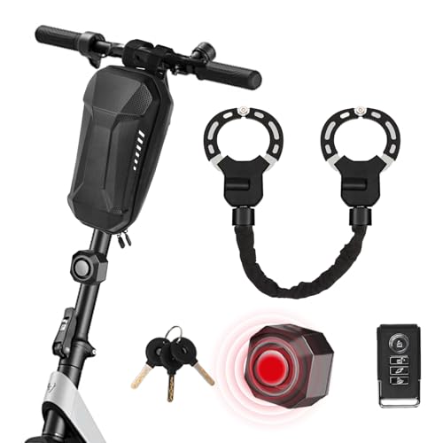 Electric Scooter Locks Anti Theft with Alarm, Waterproof Scooter Bag and Key, Heavy Duty Anti-Theft...