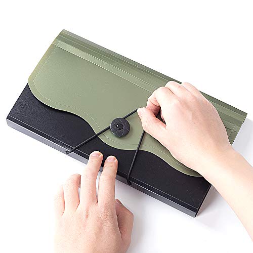 Receipt Organizer For Business,School,Office,Bank,Accordian File Folder For Check,Bill,Invoice,13 Pockets Expanding File Organizer(Green) #TOP2