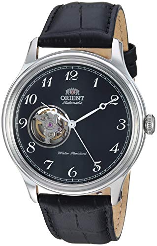 Orient Men's Envoy Version 2 Stainless Steel Japanese-Automatic Watch with Leather Strap, Black, 21 (Model: RA-AG0016B10A)