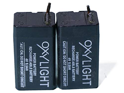 Nktronics 4 Volt 500ma .5a Sealed Lead Acid Type Battery Pack of 2 pcs for Mosquito Racket Zapper Battery Replacement