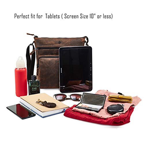 Image of Crossbody Bags for Women Genuine Leather Purse Handmade Vintage Shoulder Bag Crossover Pocketbook Adjustable Strap | Handmade