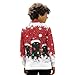Frymappies Kids Christmas Black Cat 1/4 Button Golf Shirt 9-10 Years Boys Fall Long Sleeve Golf Shirts with Collar Xmas Costume Tween Boys Breathable Tennis Tops Novelty Holiday Party Outfits