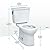 TOTO Drake Transitional Two-Piece Round 1.28 GPF Universal Height TORNADO FLUSH Toilet with CEFIONTECT, Cotton White - CST785CEFG#01