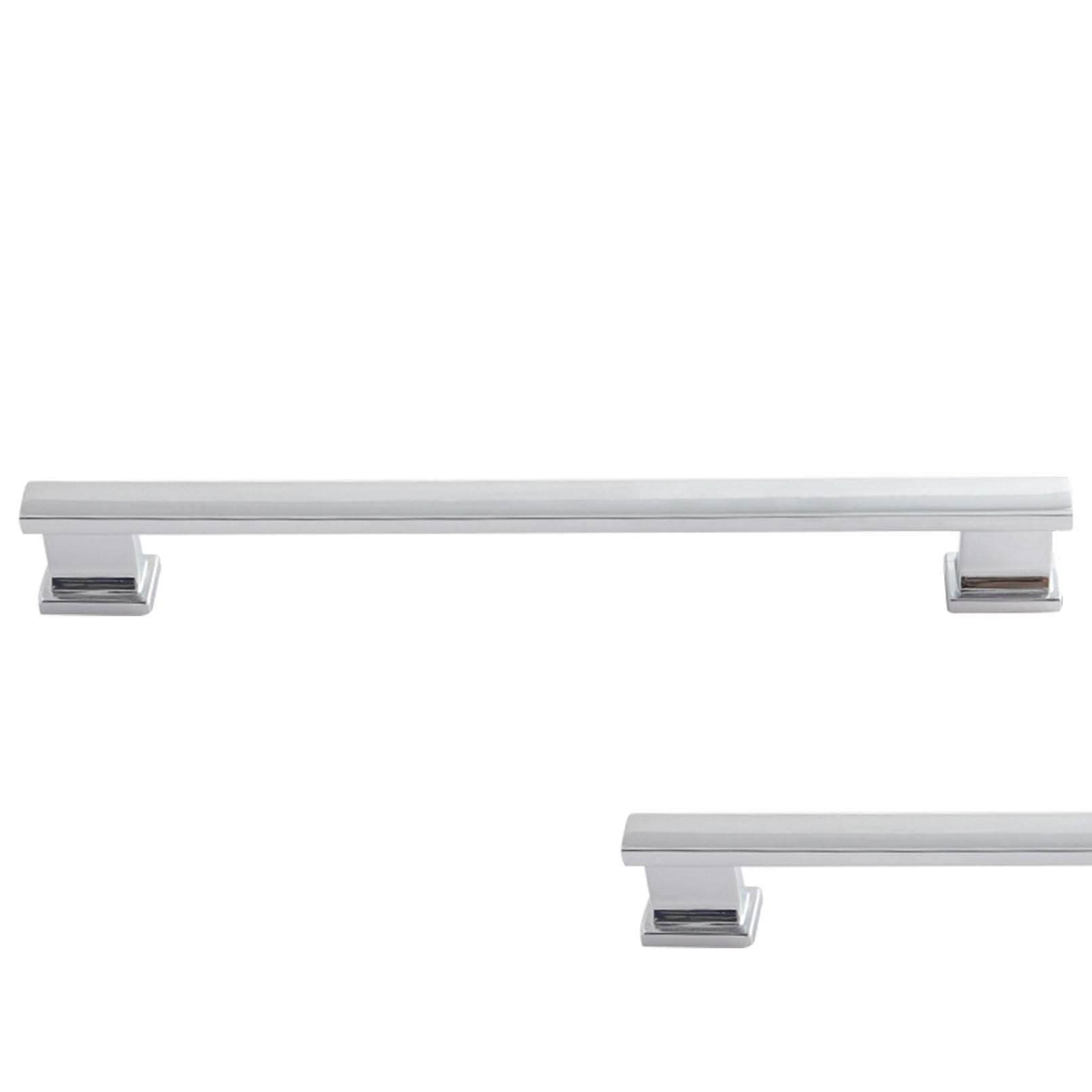 Szlxjmfl Chrome Kitchen Cabinet Handles 2 Pack Handle For Furniture Solid Zinc Alloy | Plating Surface, Color: Drawer Handles Hole Centers 192Mm Cupboard Handles Cabinet Pulls 192Mm/7.6In