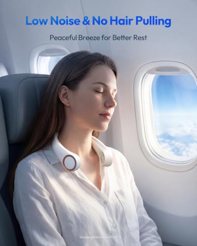 Gaiatop Portable Neck Fan Rechargeable, Hands-Free Cooling, 23.5hrs Runtime