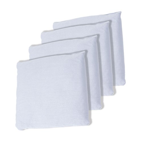 TRADEMARK GAMES Regulation Sized Cornhole Bag Set: Durable Canvas Bags with Moisture Proof Plastic Lining for Kids and Adults by Hey! Play! (8 Pack, Gray/White) - Thumbnail 2