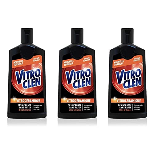 VITROCLEN Lot de 3 Nettoyants Crème Plaques Vitrocéramique 200 ml Cover