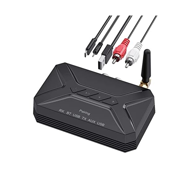 Bluetooth Audio Adapter, 3 in 1 Bluetooth Wireless Bluetooth Receiver, Bluetooth 5.0 Receiver Transmitter for Smart Phones, Tablets and Home Music Streaming Stereo System