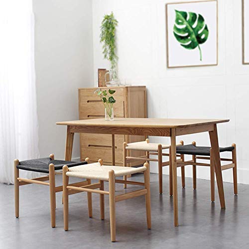 Repose-Pieds en Rotin et Bois Massif Finition Artisanale