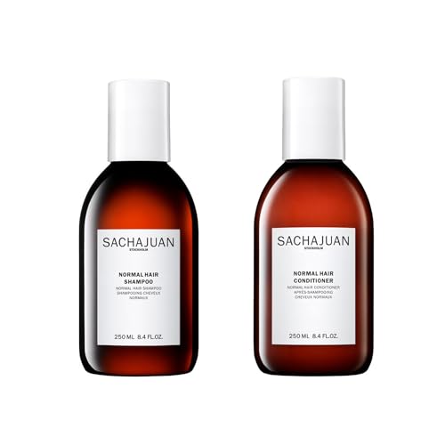 Sachajuan Normal Hair Shampoo and Conditioner Set – Ocean Silk Technology Stimulates Scalp and Conditions and Detangles Hair – Set of 2 (8.45 oz)
