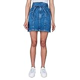  Tommy Hilfiger Falda vaquera con cinturón para anudar, turquesa, 42