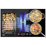 CIARRA ONE CBBEH834BBFF Kochfeld mit Dunstabzug 83 cm 4 Zonen Induktionskochfeld mit...