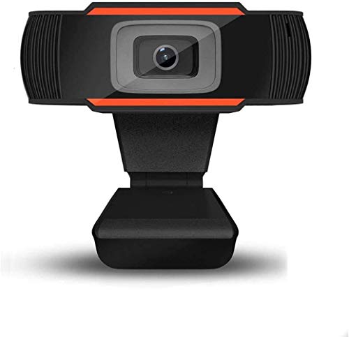 DAMBROFIL Webcam 720P HD com microfone estéreo USB câmara de vídeo PC para chat de vídeo e gravação compatível com Windows Mac e Android