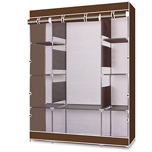 JASOYA 4-Layer 10 Lattices Non-Woven Fabric Wardrobe Coffee for Living Room,Bedroom,Entrance