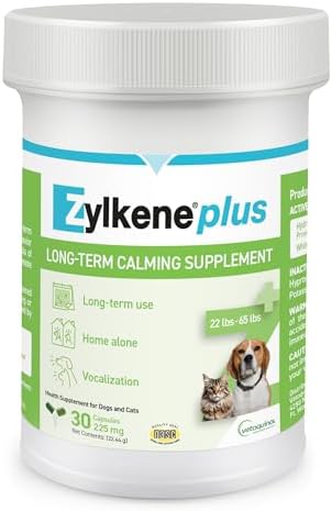 Vetoquinol Zylkene Plus Long-Term Calming Supplement with Alpha-C...