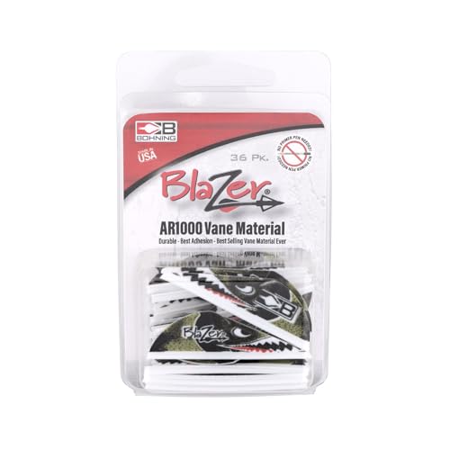 Blazer Vane pack 36 vannes noires au profil parabolique Bohning 2" Flying Tiger Shark
