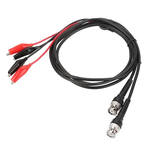 Costruzione Robusta e Flessibile: Realizzati con anima in rame e guaina in PVC, questi cavi a coccodrillo BNC offrono un ottimo equilibrio tra durata e flessibilità. Con una lunghezza totale di circa 108 cm, forniscono la libertà di movimento necessaria per lavorare comodamente sul tuo banco di lavoro
