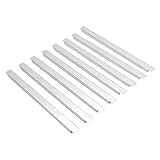 Aramox Stainless Steel Adapter Bar, 32cm/12.6 Inch, Food Divider for Restaurant Kitchen, Steam Table Divider, 8 Pieces