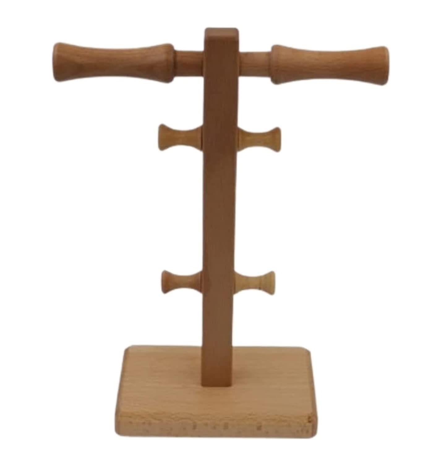 Soporte para Auriculares Soporte De Auriculares De Haya Soporte De Auriculares Doble Multifuncional con Columna De Bobinado Ahorre Espacio Soporte Cascos(9.1 * 12.6in)