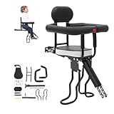 LENJKYYO Fahrrad Kindersitz Vorne, Verstellbarer Kinderfahrradsitz mit Schutzbügel & Fußrasten, Fahrradsitz für Kinder von 1-5 Jahren, für Mountainbikes, Citybikes, Kinder Fahrradsitz Vorne