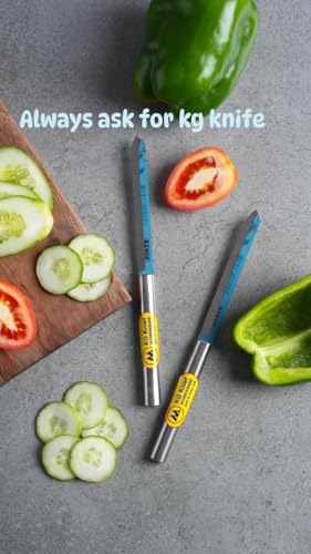 BANCROFT Gala Kitchenware Steel Knife Set | Vegetable Cutting and Chopping Knife for Kitchen (Set of 3-8INCH with Handle)