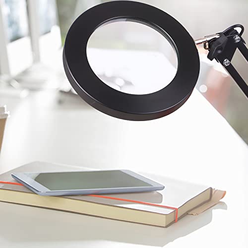 Lampe loupe LED 5x pince bureau réglable bras pivotant intensité variable
