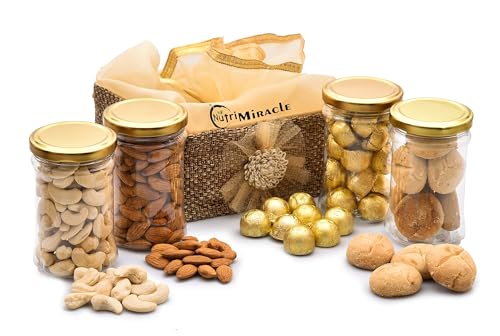 Image of NUTRI MIRACLE Dry Fruits Gift Box for Congratulations Celebration | Nuts Gift Pack for Engagement, Birthday & Wedding Moments