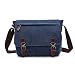 Produktbild Rufun Schultertasche für Männer Leinwand Laptop Tasche Kreuzkörper Aktentasche Schultasche (M, Blau)