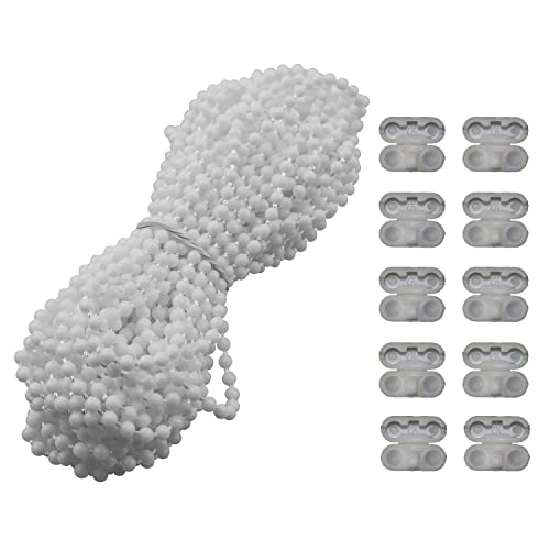 Catálogo para Comprar On-line Cuerdas para cortinas los preferidos por los clientes. 42 MEETOOT - Kit reparador de cadena de abalorio de 10 metros, 10.94 yardas, persiana enrollable de plástico romana vertical con abalorio de cadena, cuerda de cortina de ventana con...