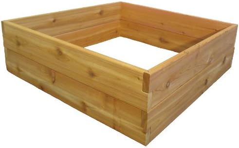 Infinite Cedar 3 ft x 3 ft x 11 in Raised Garden Bed Kit - Made from 1" Thick Western Red Cedar from North America