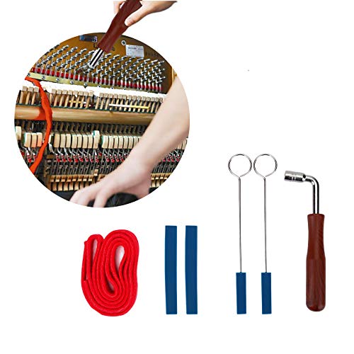 Kit D'Accordage Piano Professionnel - 2 Sourdines Longues, 2 Courtes, Bande De Tempérament Et Marteau