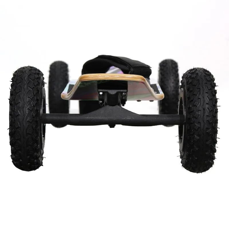 Howzit PeakFlow Mountainboard Tout-Terrain - Plateau 96cm en Bois de Bouleau 9 Plis - Trucks Type Skate 36cm & Roues Gonflables 8 Pouces - Fixations Ajustables Velcro - Idéal Freeride & Kite-Skate