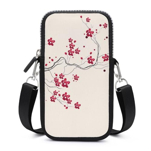 Portefeuille pochette téléphone portable Fleur De Femme sac bandoulière