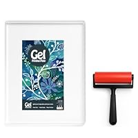 INNOVAYOU 8 * 10 Zoll Gel-Druckplatte, wasserdichte und waschbare Gelplatten zum Drucken mit Presse Gummi, geeignet für die Herstellung von Karten, Kunst und Handwerk, Tagebuch, Heimdekoration