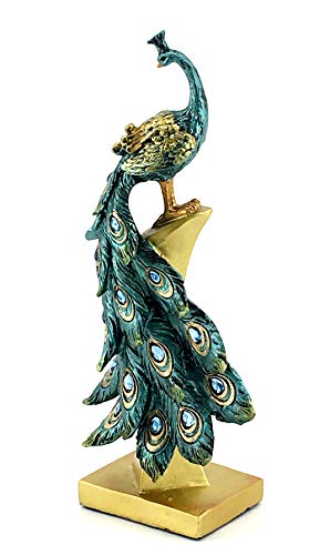 Estatua de Pavo Real Bellaa 13 Pulgadas miniatura 6