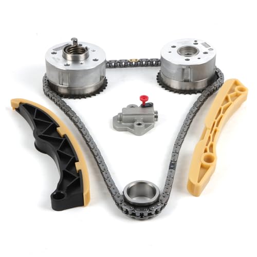 PANGOLIN Timing Chain Kit with 2PCS VVT Gear Sprocket for 2012-2016 Accent Sonata Tucson Veloster Kia Rio Forte5 Soul 1.6L Engine, Replacement OE 243502B600 243702B610 244312B620
