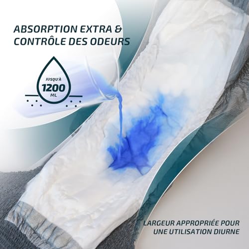 SUNKISS TrustPlus Couche Adulte Homme L Gris, 30 Unités