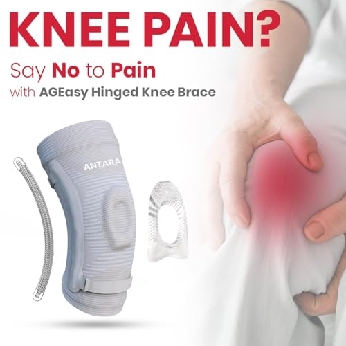 Image of AGEasy (Max Group Hinged Knee Braces for Osteoarthritis | For Men & Women | Knee Caps for Pain Relief | Breathable fabric with Side Hinges | Knee Support for Joint Pain & Injury Recovery (L - Single)