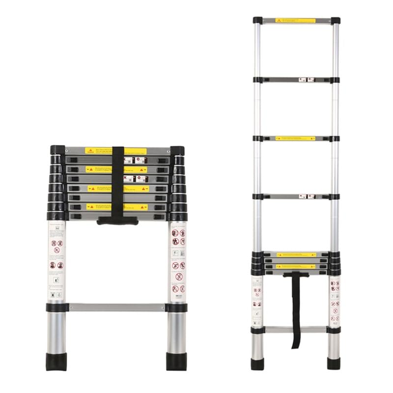 PRO STEP 2.9m (9.5 feet) Portable & Compact Aluminium Telescopic Ladder | 2-Year Warranty | EN131 Certified 10-Steps Foldable Multipurpose Step Ladder for Home & Outdoor use (B0CG95KXST) Amazon Price History, Amazon Price Tracker