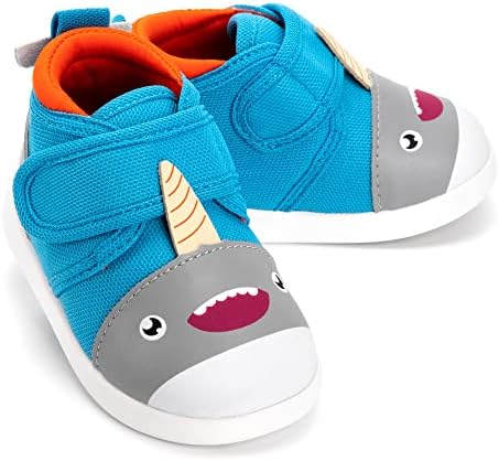 ikiki Squeaky Shoes for Toddlers w/Adjustable Squeaker (11, Sascha Narwhalski)
