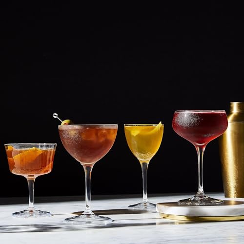 Vasos para fizz en cenas elegantes con amigos set de cristal transparente 8