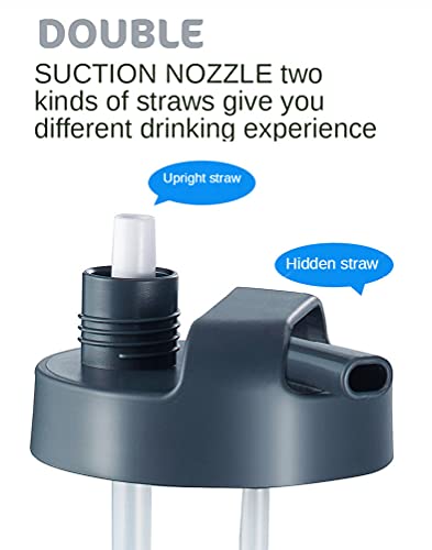 Waterflessen, 1l 2l 3l Plastic Sportwaterfles Met Rietje Draagbare Vuilwaterbeker Met Grote Capaciteit, Volwassenen, Sport, Sportschool, Fitness, Buiten, Fietsen - Image 3