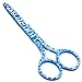 AAProTools New Pocket Safety Scissors 4 1/2' Sky Blue & White Color Coated Blunt, BTS-196
