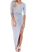 Eliacher Women's Knitting Tucked Long Maxi Dresses Cocktail Sexy Party Dresses