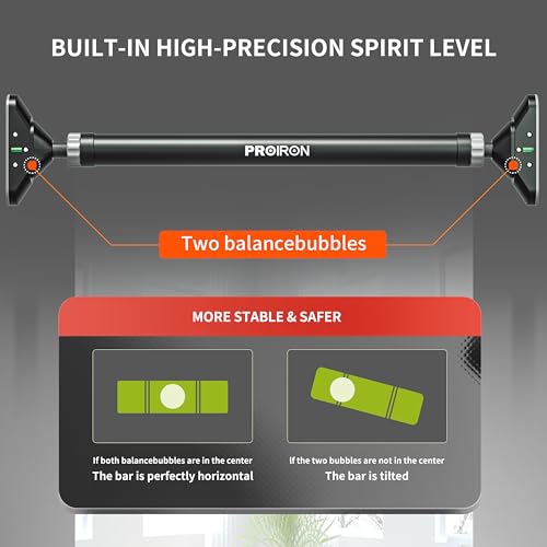 PROIRON Door Pull Up Bar Doorway Frame Chin Up Bar from 28.3in-38.2in,No Screws,Home Gym Upper Body Workout Fitness Equipment,Exercise Hanging Bar Portable,Non-slip Secure Grip,440 LB by PROIRON - Image 8