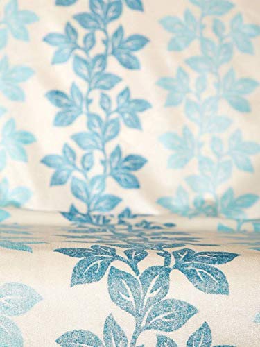 Image of Cortina Polyester Ready to Use Premium Floral Design Eyelet Curtains - 7Ft Set of 1 - Doors & Windows - Washable - for Bedroom Living Room Kids Room Hall Kitchen Office - Sheer Curtains - Blue 2