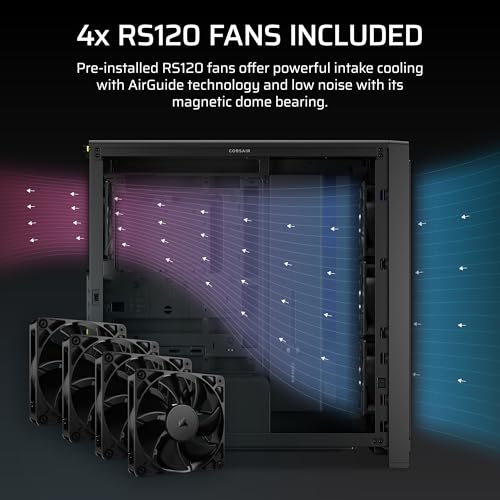 Image of Corsair Frame 4000X RS Modular Mid-Tower ATX PC Case - Black
