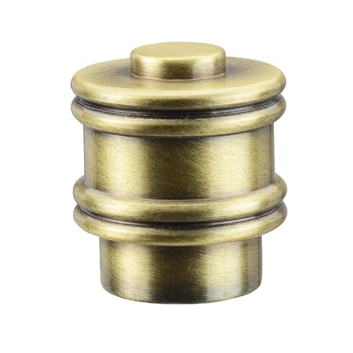 Image of Aspen Creative 24030-41, Bumped Cylinder Finial for Lamp Shade, Steel in Antique Brass Finish, 1-1 /4 inch Height