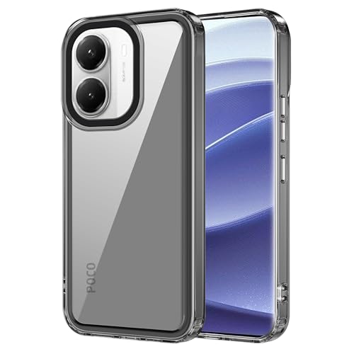 Image of Zapcase Back Case Cover for Poco X7 Pro 5G | Compatible for Poco X7 Pro 5G Back Cover | Case Cover with Camera Protection | (TPU + PC | Translucent Black)
